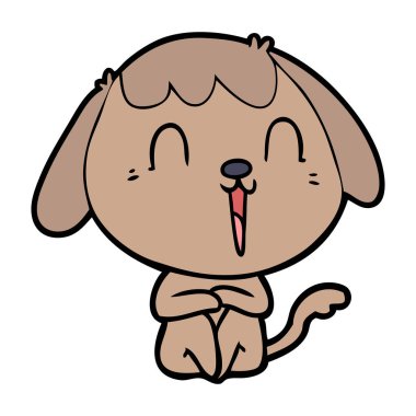 Çizgi film köpeğinin vektör çizimi