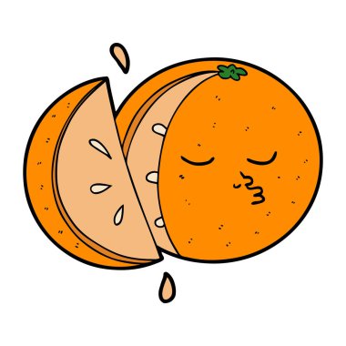 çizgi film turuncu vektör çizim