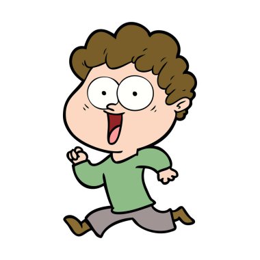 vektör çizim karikatür mutlu adam