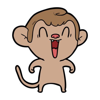  vektör çizim karikatür komik maymun