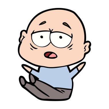 yorgun kel adam çizgi film