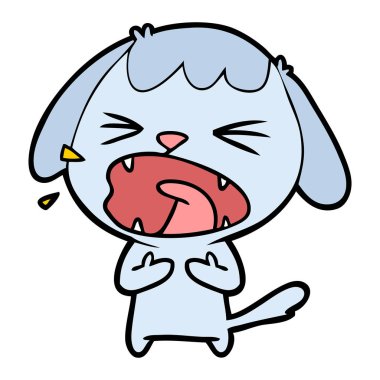 Çizgi film köpeğinin vektör çizimi