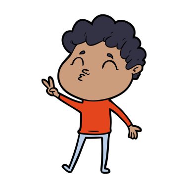 surat asmayı çizgi film adam vektör çizim