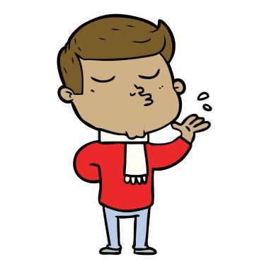 surat asmayı karikatür modeli adam