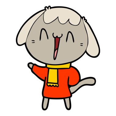 Çizgi film köpeğinin vektör çizimi