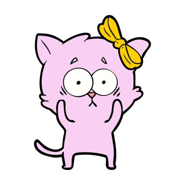 Çizgi film kedisinin vektör çizimi