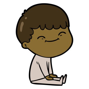 vektör çizim karikatür mutlu çocuk