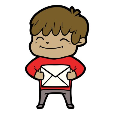 vektör çizim karikatür mutlu çocuk