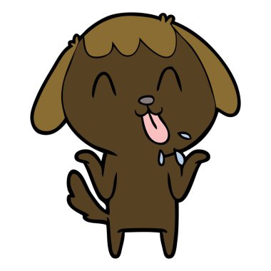 Çizgi film köpeğinin vektör çizimi