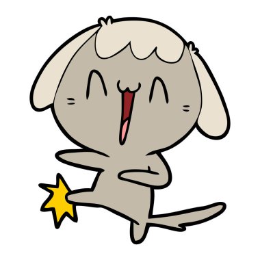 köpek tekme gülüyor karikatür