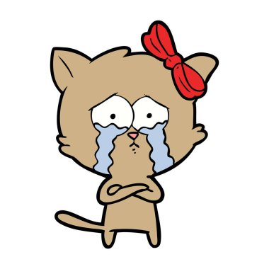 Çizgi film kedisinin vektör çizimi