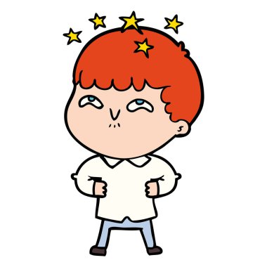 vektör çizim karikatür çocuk hayret