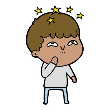 vektör çizim karikatür çocuk hayret