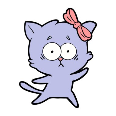 Çizgi film kedisinin vektör çizimi
