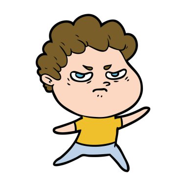 vektör çizim karikatür kızgın adam