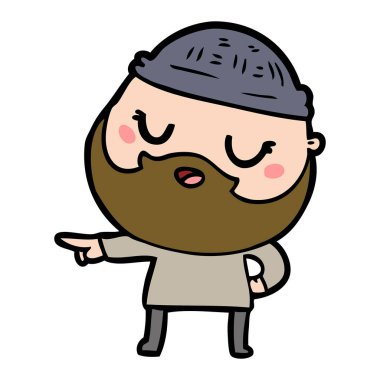 Sakallı sevimli çizgi adam