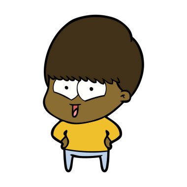 vektör çizim karikatür mutlu çocuk