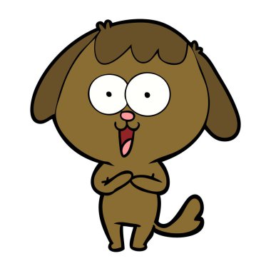 Çizgi film köpeğinin vektör çizimi