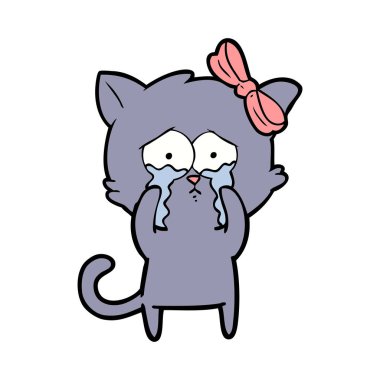 Çizgi film kedisinin vektör çizimi