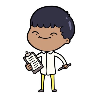 vektör çizim karikatür mutlu çocuk