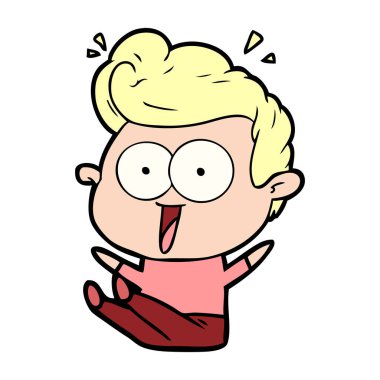  vektör çizim karikatür bakan adam