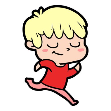 vektör çizim karikatür mutlu çocuk