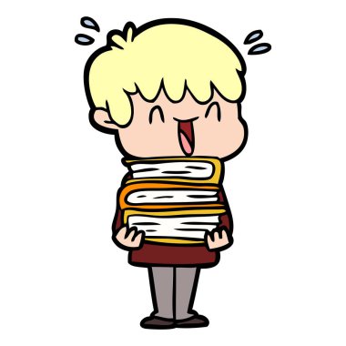  vektör çizim karikatür gülen çocuk