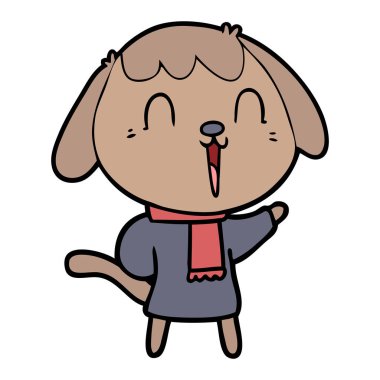 Çizgi film köpeğinin vektör çizimi