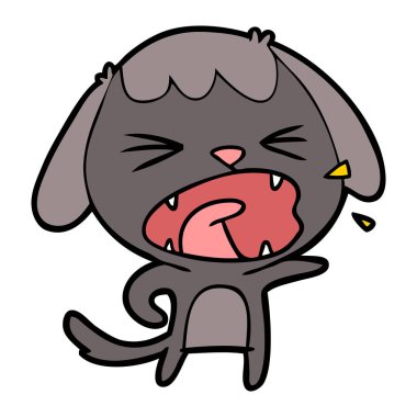 Çizgi film köpeğinin vektör çizimi