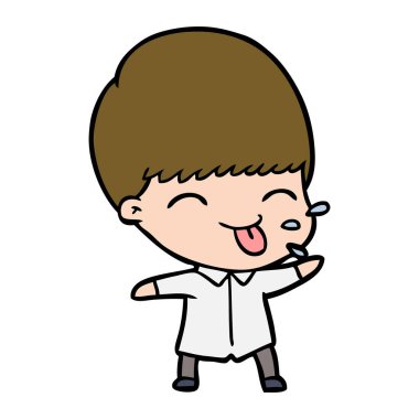 Çizgi film çocuğunun vektör çizimi