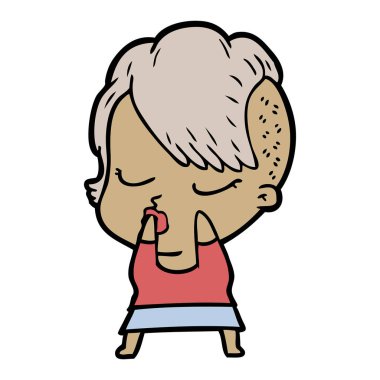 çizgi film güzel hippi kız