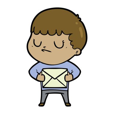  vektör çizim karikatür huysuz çocuk