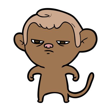 Çizgi film maymununun vektör çizimi