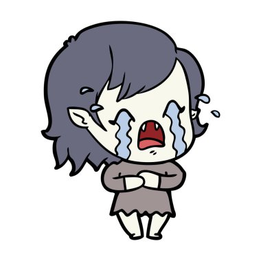 ağlayan vampir kız çizgi film