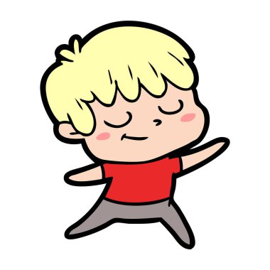 vektör çizim karikatür mutlu çocuk