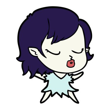 sevimli çizgi vampir kız