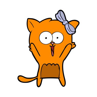 Çizgi film kedisinin vektör çizimi