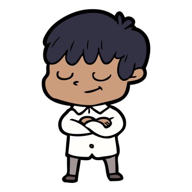 vektör çizim karikatür mutlu çocuk