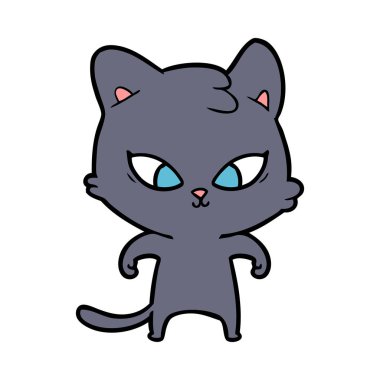 Çizgi film kedisinin vektör çizimi