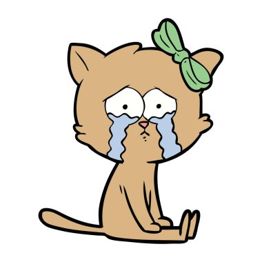 Çizgi film kedisinin vektör çizimi