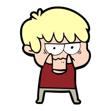 vektör çizim karikatür rahatsız maymun