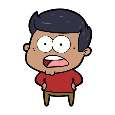 vektör çizim karikatür dostum şok