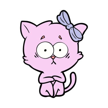 Çizgi film kedisinin vektör çizimi