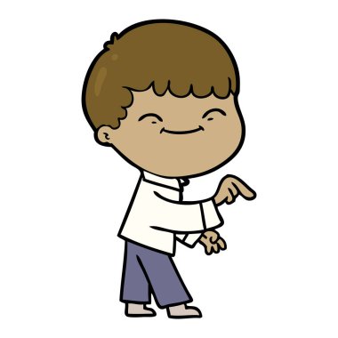 vektör çizim karikatür mutlu çocuk