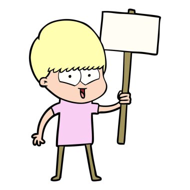 vektör çizim karikatür mutlu çocuk