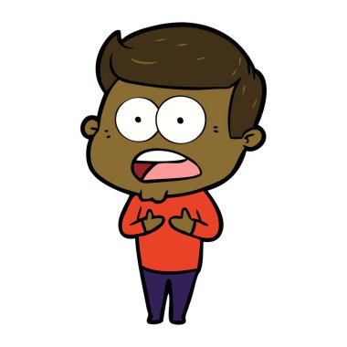 vektör çizim karikatür dostum şok