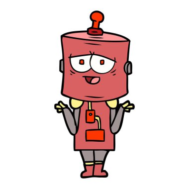 Çizgi film robotunun vektör çizimi