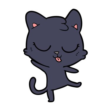 Çizgi film kedisinin vektör çizimi