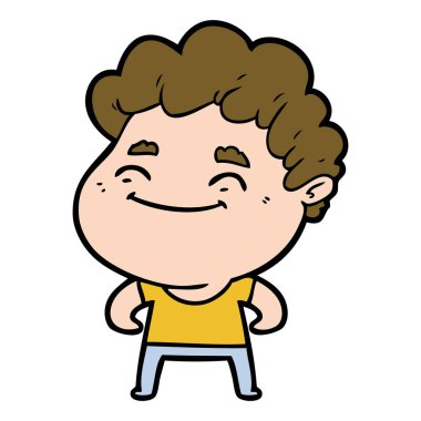 vektör çizim karikatür dostça adam