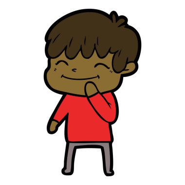 vektör çizim karikatür mutlu çocuk